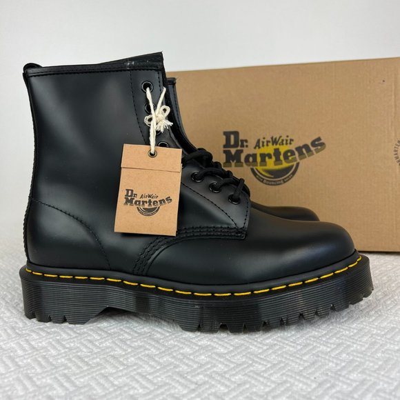Dr. Martens Shoes - NWT Dr. Martens AirWair Black 1460 Bex Smooth Leather Lace Up Boots - Size US 9